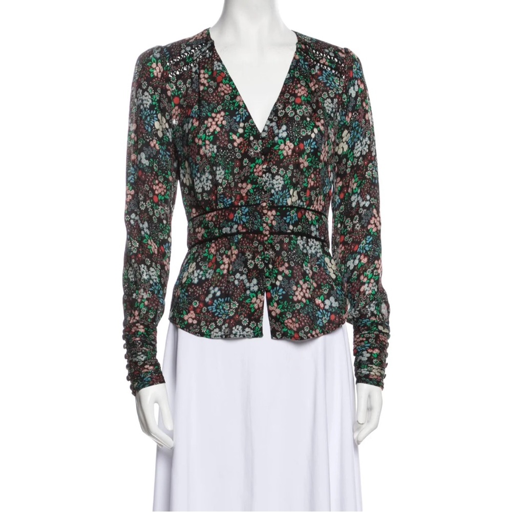 Veronica Beard Silk Floral Print Blouse 2